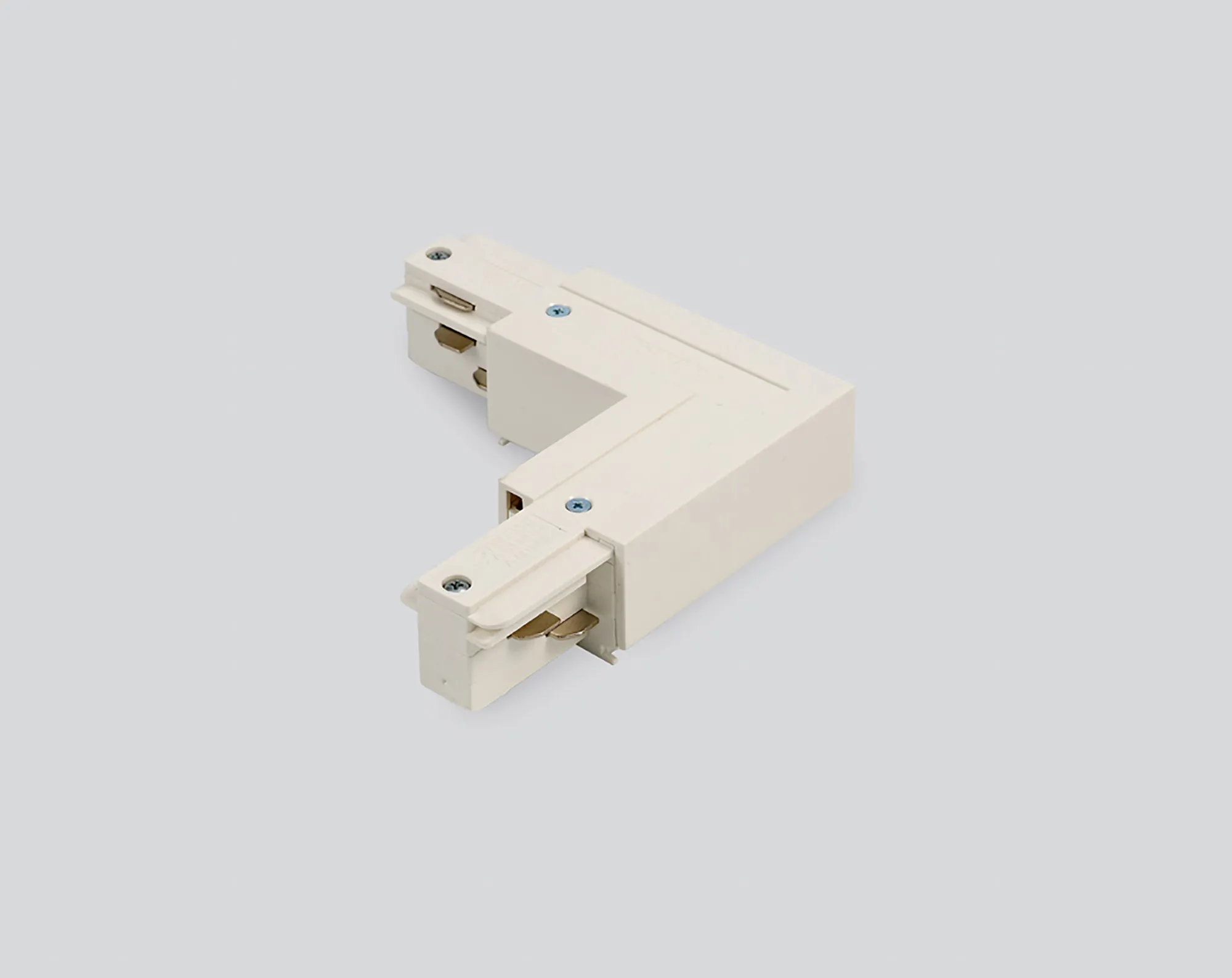 L Coupler With Feeding Option 3 Circuit Surface Mounted Track 555 1 1210 1  Eutrac 3 Circuit Surface-White